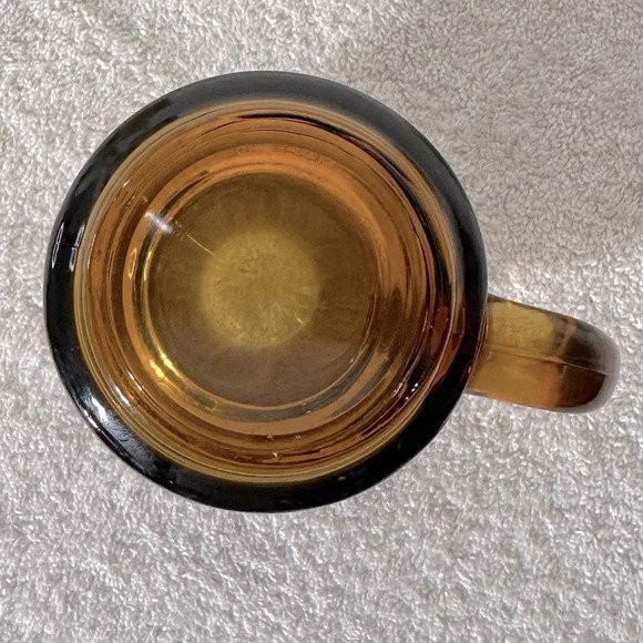 Vintage Whitehorse Yukon  Canada Amber Glass Mug With Valhyde Leather Cover - Picture 9 of 12